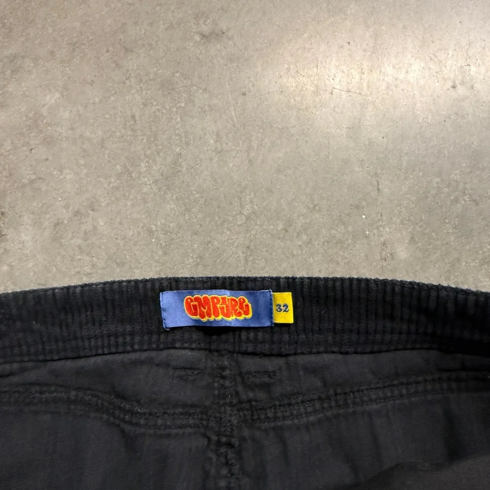Empyre Loose Fit Corduroy Pants Navy Blue Embroidered Logo Skate Trousers 32